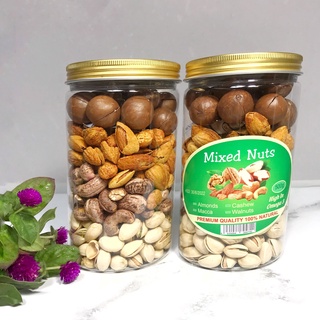Mix 4-5 loại hạt hàng đầu: hạnh nhân-mắc ca - óc chó - hạt điều - bí xanh