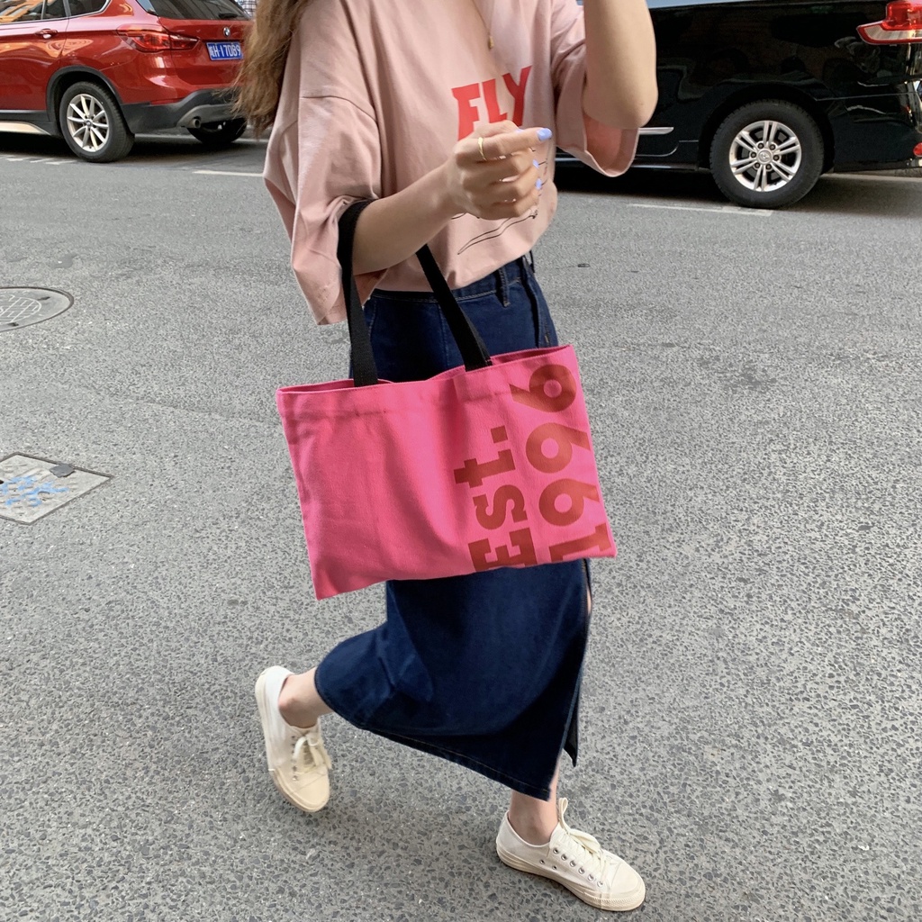 Túi tote vải canvas BBstore túi xách nữ kẹp nách kiểu hàn quốc