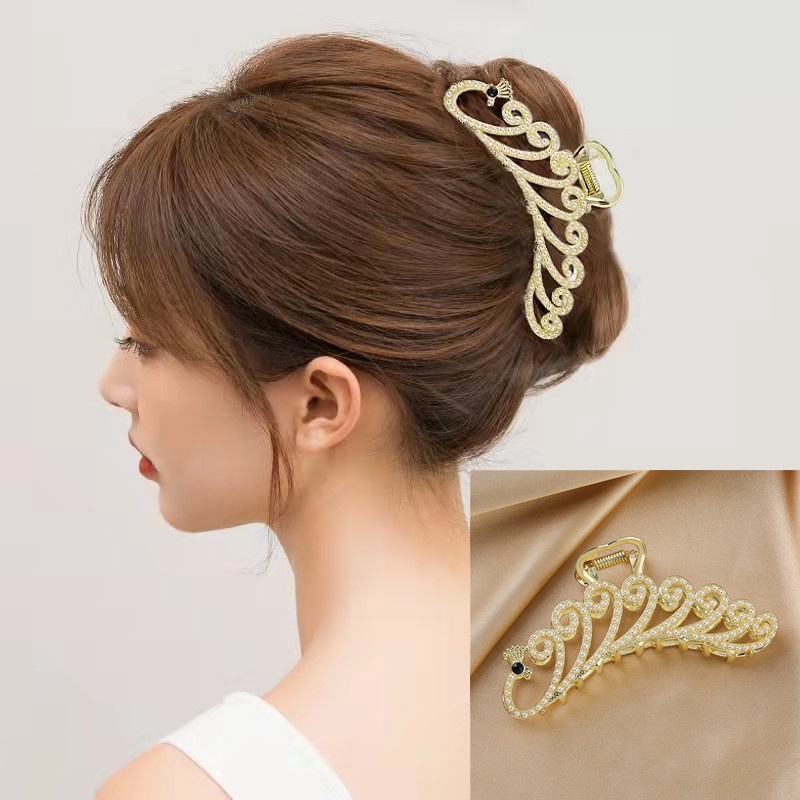 Kẹp Tóc Hình Chim Công Thời Trang Hàn Quốc