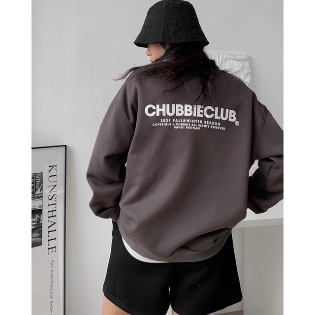 ÁO SWEATER OVERSIZE CHUBBIE in 2 mặt, chất liệu nỉ bông dày dặn - CHUBBIECLUB SWEATSHIRT | BigBuy360 - bigbuy360.vn