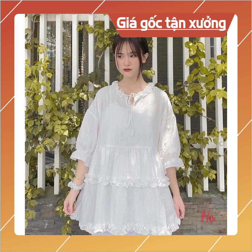 Set Áo Voan Đốm Lót Kèm Áo Lót Trong Babydoll Nhẹ Nhàng Nữ Tính xinh sắn [Có Video Và Ảnh Thật] tại LEO T VA T SP000111 | BigBuy360 - bigbuy360.vn