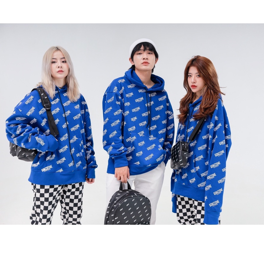 Áo Hoodies Nỉ Mùa Đông Form Rộng Gonzzone - Màu Xanh Bích | BigBuy360 - bigbuy360.vn