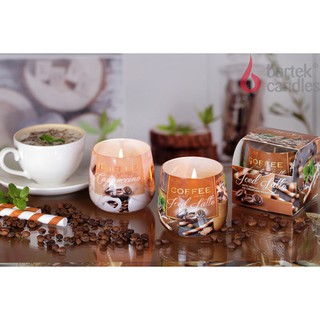 Ly nến thơm tinh dầu Bartek Coffee and Spices 100g.CÀ PHÊ capuchino.Khử mùi,Nến tinh dầu cao cấp nhập khẩu châu âu.