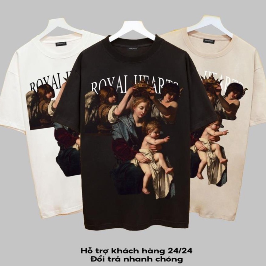 Áo thun tay lỡ MIKENCO, Áo thun unisex nam nữ from rộng oversize chất liệu cotton - Mỹ Tú Store