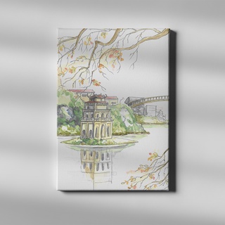 Tranh treo tường góc phố hà nội | soyn hn10