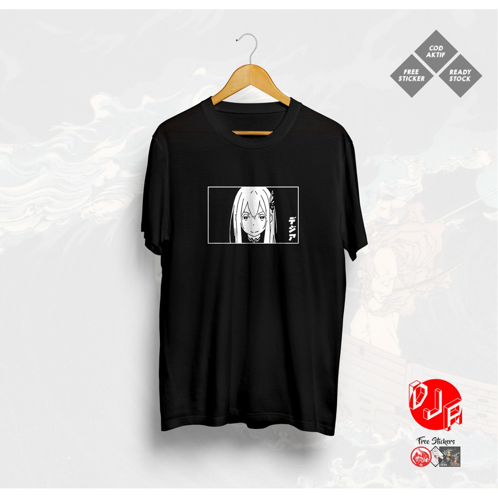 Áo thun nam tay ngắn họa tiết echidna từ anime Re Zero