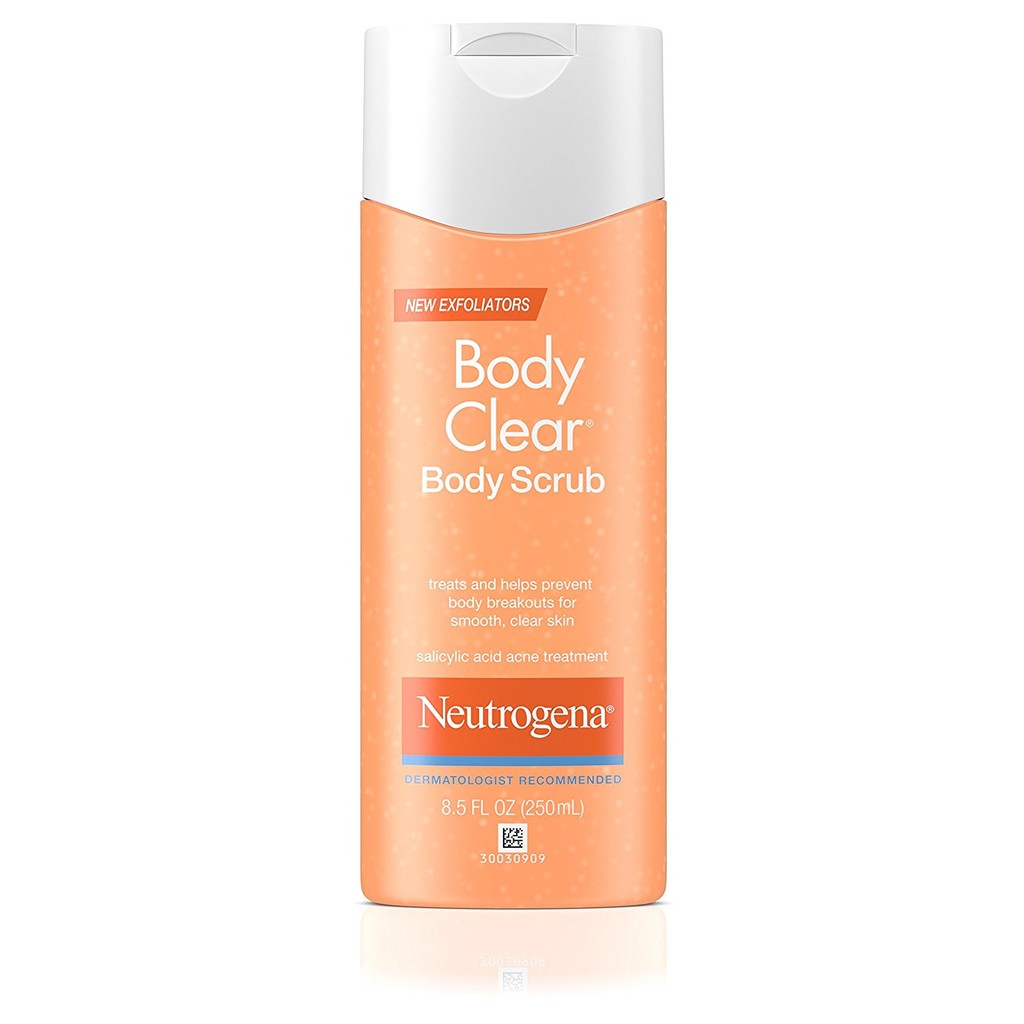 Gel tắm có hạt dành cho da mụn Neutrogena Body Clear Body Scrub 250ml (Mỹ)