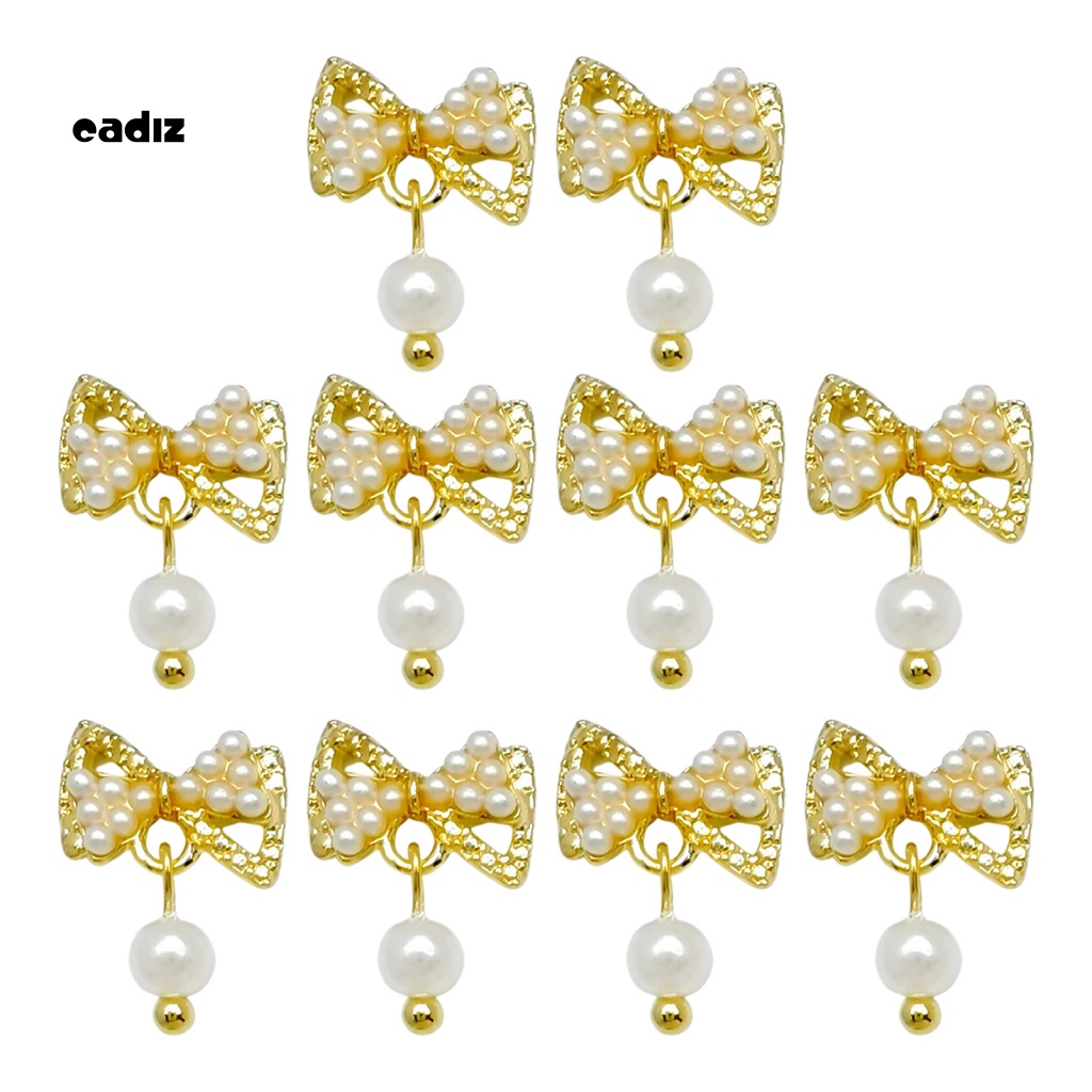 Set 10 Phụ Kiện Kim Loại 3D Đính Trang Trí Móng Nghệ Thuật