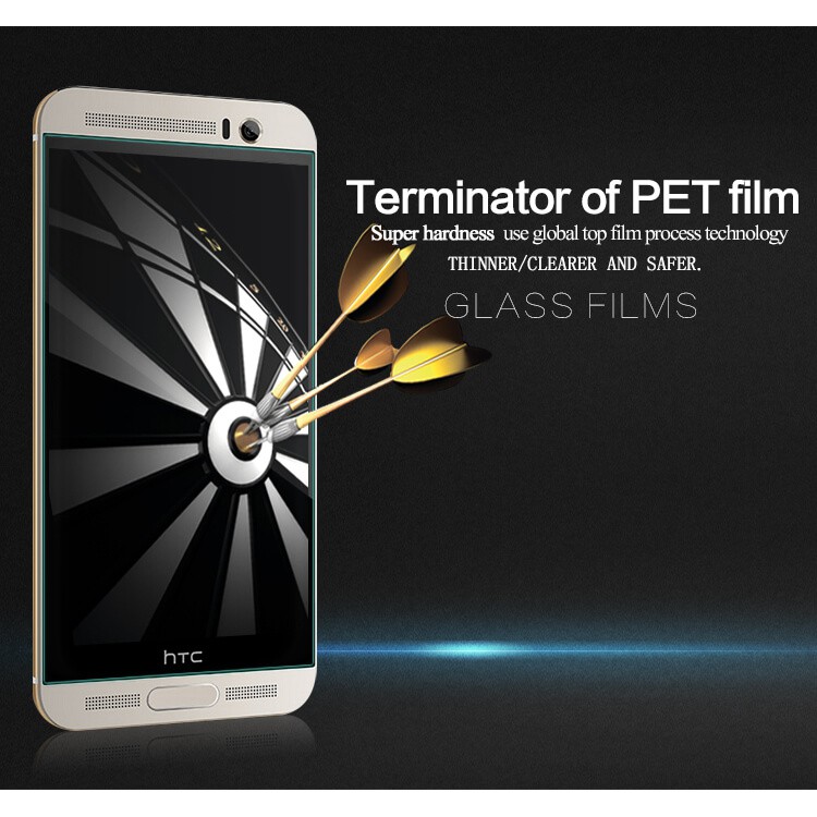 Tấm dán kính cường lực HTC One M9 Plus hiệu Glass Pro - Không full màn hình