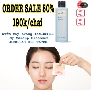Nước tẩy trang INNISFREE My Makeup Cleanser - MICELLAR OIL WATER 200ML