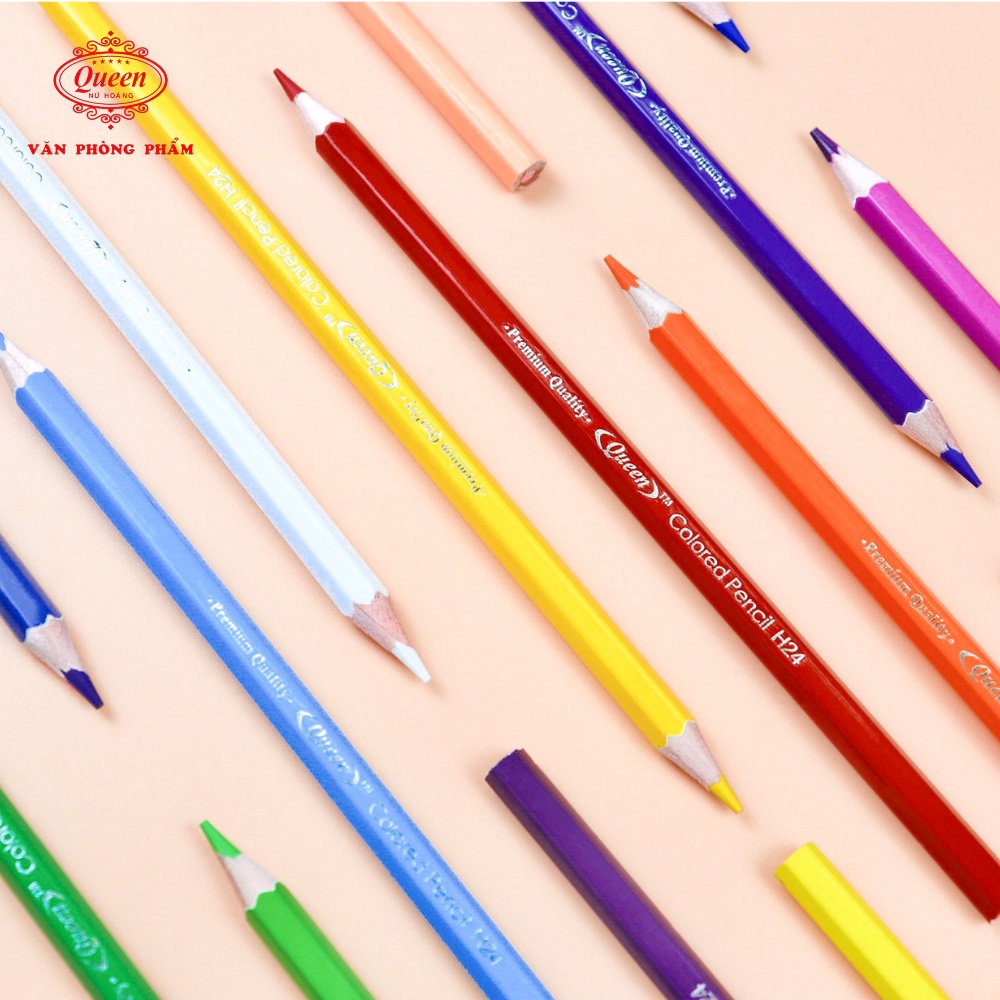Bút chì màu Queen  - 12/18/24 Màu - CP-H12/CP-H18/CP-H24 - Chính Hãng