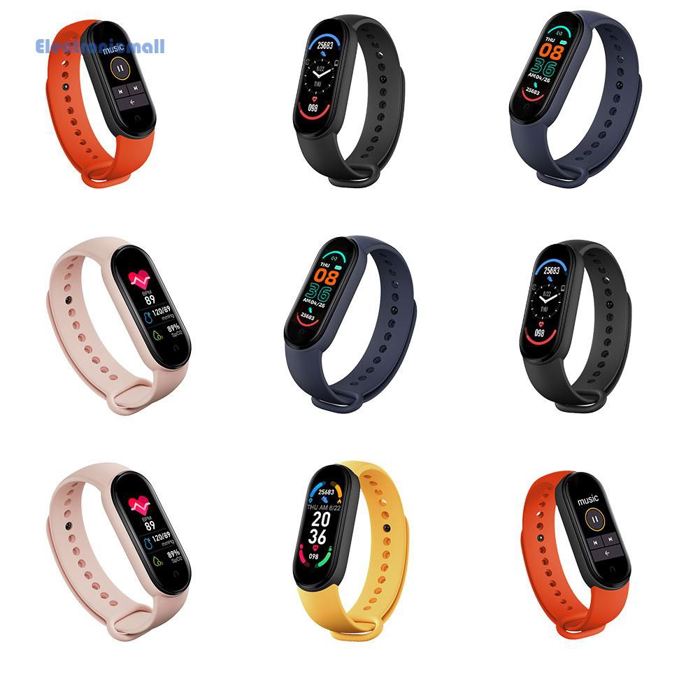 ElectronicMall01 2021 New M6 Fitness Tracker Sport Smart Watch Heart Rate Blood Pressure Monitor Wristband