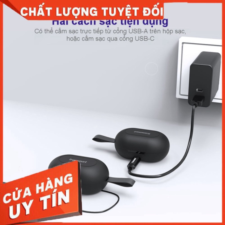 XẢ BANH NÓC ✪ xịn ✪ Tronsmart Spunky Beat | headphone Công nghệ Bluetooth 5.0 chống thấm IPX5 tụ hợp technology hủy tiến