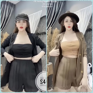 60-90kg bigsize set vest đùi xếp li s408