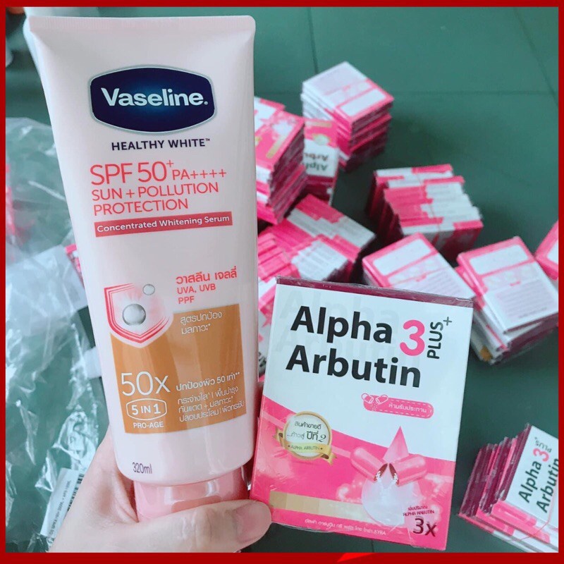 SỮA DƯỠNG THỂ TRẮNG DA VASELINE 50X SPF 50+ 320ML [CHÍNH HÃNG THÁI LAN]