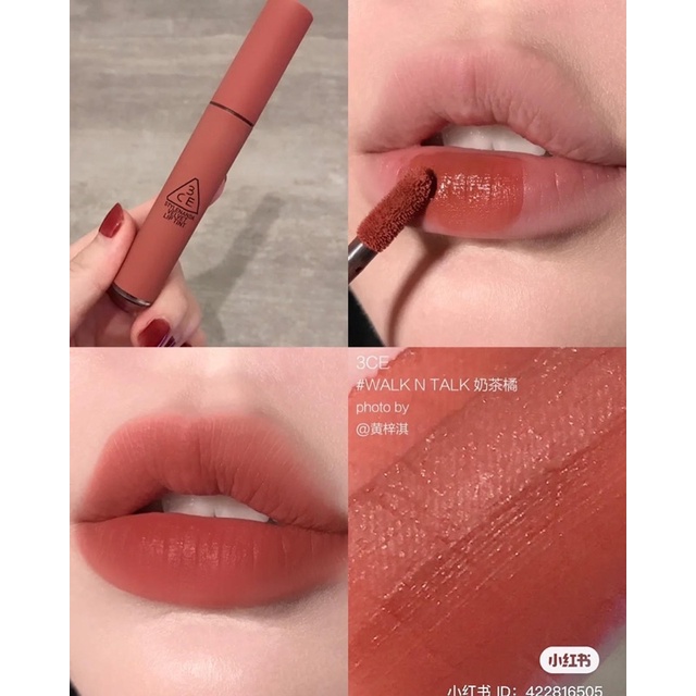Son 3CE Stylenada Velvet Lip Tint #Walk In Talk - Nâu Đào