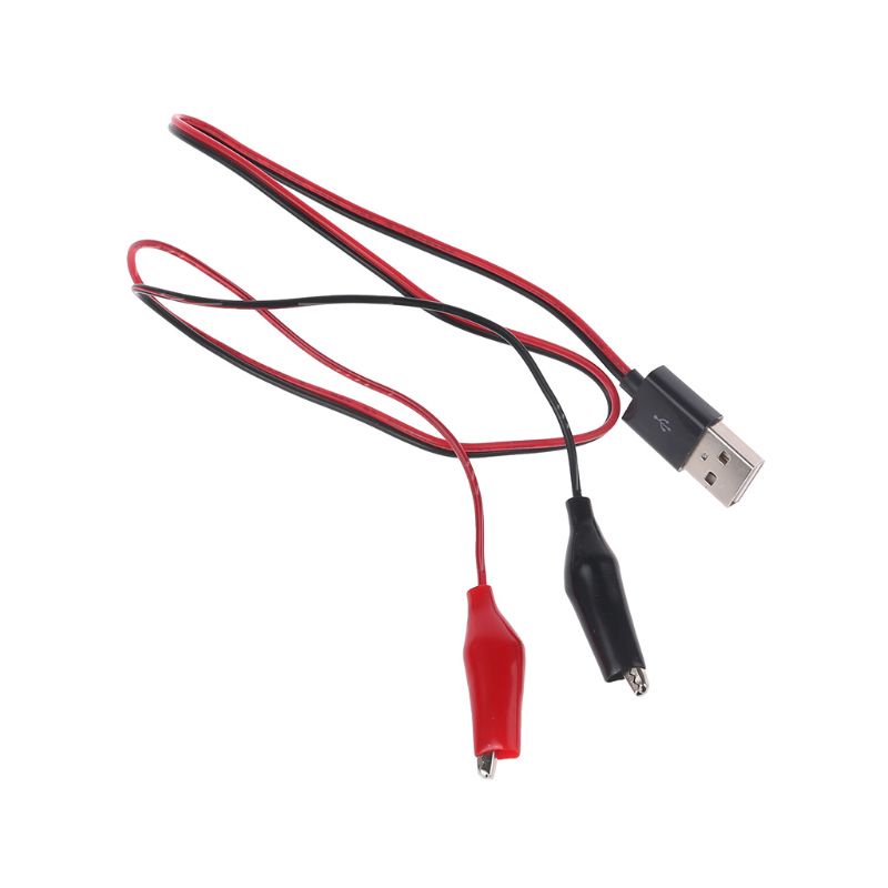 Dây Cáp Kẹp Cá Sấu 55cm Chuyển Đổi Nguồn Điện Sang Usb Male