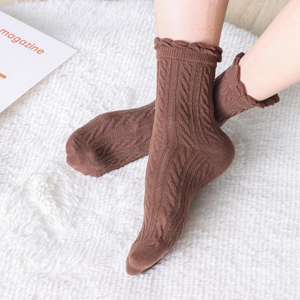 Vớ Ren Thoáng Khí Màu Trơn Phong Cách Lolita Dành Cho Nữ