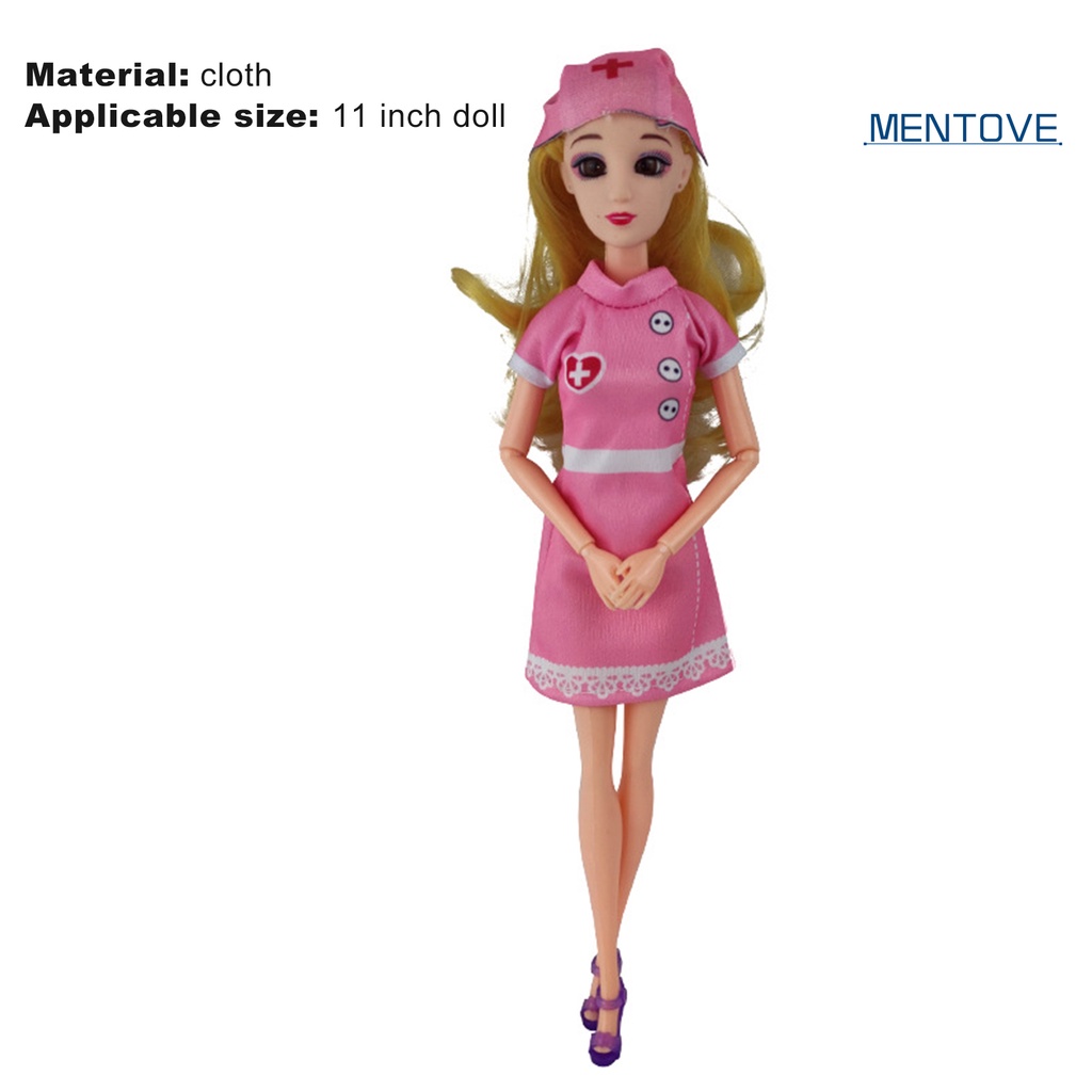 1 Bộ Búp Bê Bác Sĩ / Y Tá Thay Thế Vải Mềm Nhiều Màu Cho Bé