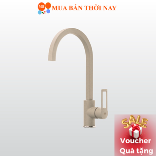 Vòi rửa chén bát nóng lạnh Malloca MF 062 , vòi bếp 2 nguồn nước, Màu kem sơn giả đá, Cam kết chính hãng