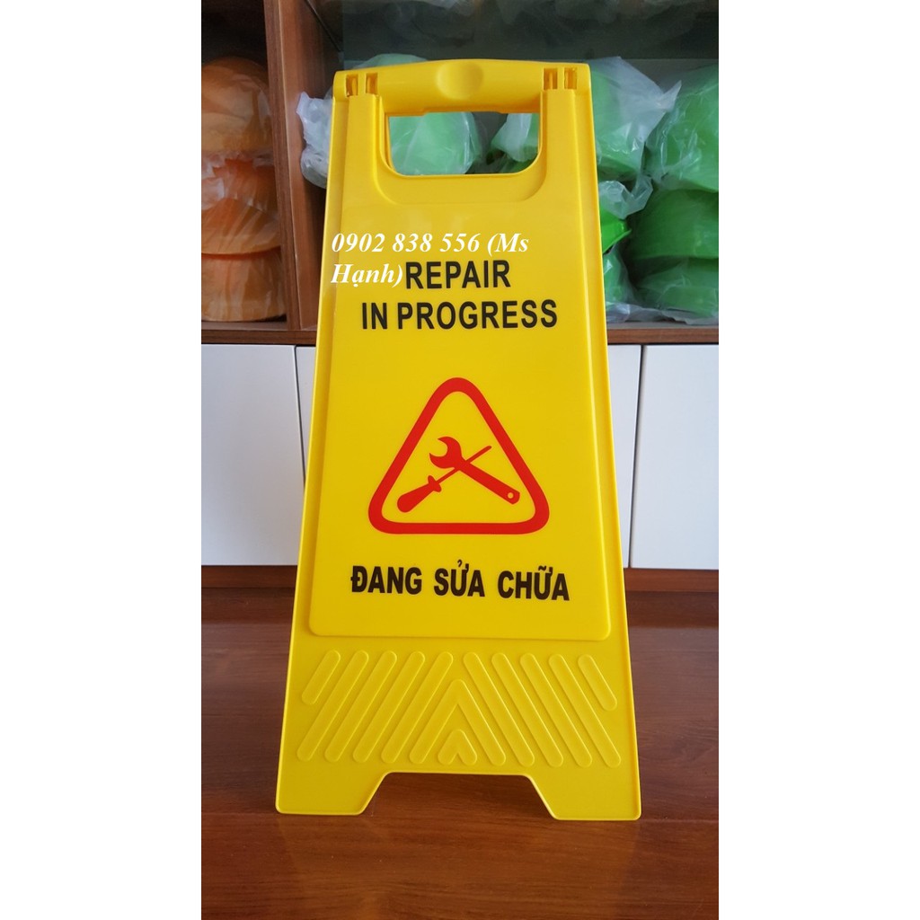 Giảm giá -Biển cảnh báo sàn chữ A- REPAIR IN PROGRESS -đang sửa chữa - hình thật- hàng sẵn