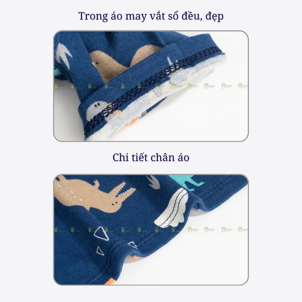 [MÀU NGẪU NHIÊN] Combo 4 Bộ Cộc Tay Cho Bé Trai, Bé Gái Minky Mom Vải Cotton Borip, Bộ Quần Áo Trẻ Em Mặc Nhà MKM2212