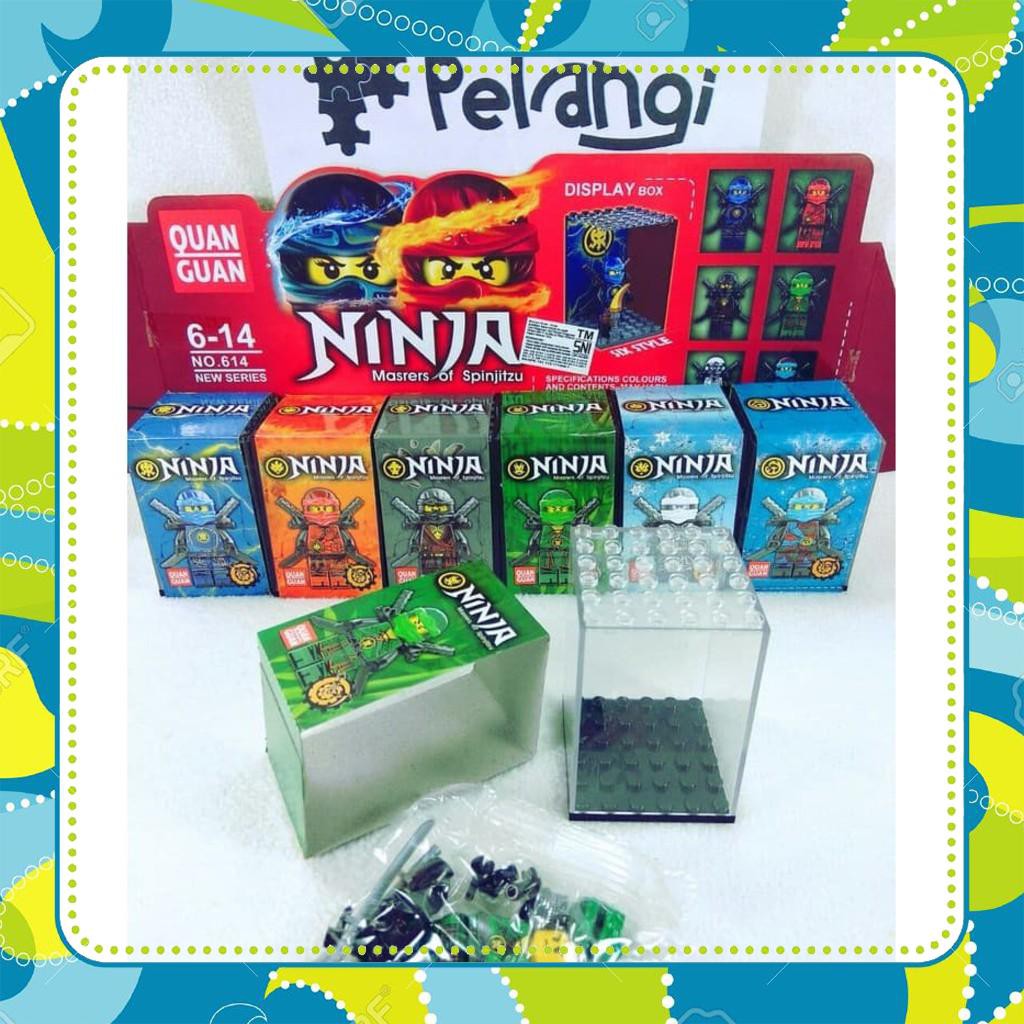 [Đồ Chơi Giá Rẻ] Đồ chơi lắp ráp lego ninjago display box ninja kèm hộp trưng bày cho mỗi nhân vật