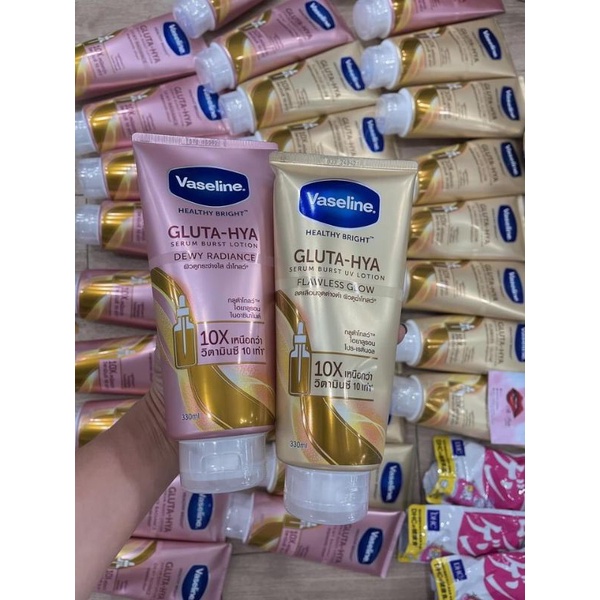 Sữa Dưỡng Thể Vaseline Healthy Bright Gluta HYA Serum 10X  330ml mới nhất 2021 Nội địa Thái