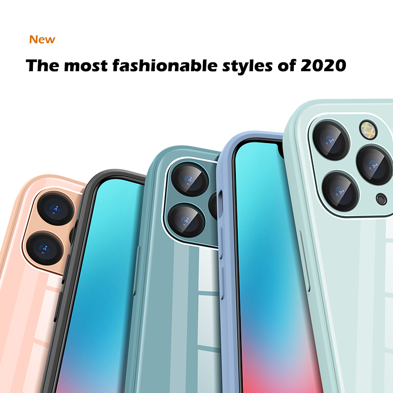 Ốp điện thoại mềm mặt kính cường lực dành cho IPhone 11 Pro Max X XS Max XR 8 7 Plus | BigBuy360 - bigbuy360.vn