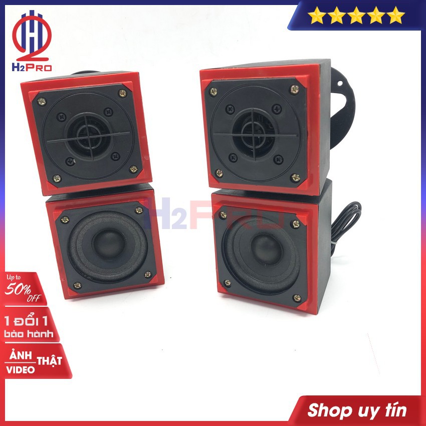 Bộ 4 loa 2 trung-2 treble Thumper AT-929 H2Pro cao cấp-150W-8 ôm-lời sáng-treble đanh, loa nâng tiếng treble-mid giá rẻ