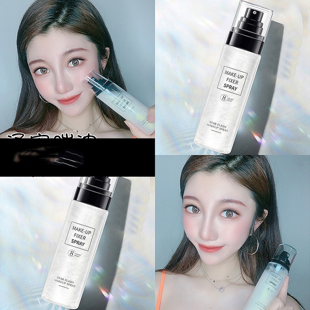 Xịt Nhũ Khóa Trang Điểm Star Flash Make Up Spray 8 Hours Wear