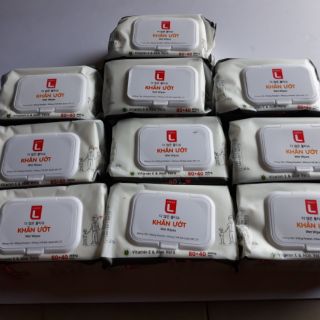 Bộ 10 gói khăn giấy ướt Choice L Lotte Mart 120 miếng Lô hội/ Trà xanh