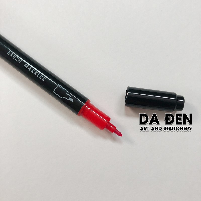 [DA ĐEN] P1-Bút Cọ 2 Đầu Simbalion Dual Brush Pen