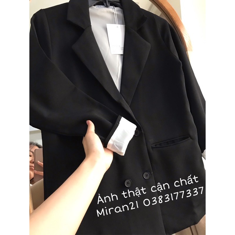 Áo Vest-Blazer đen trơn 2 lớp kèm video + hình thật chủ shop mặc | BigBuy360 - bigbuy360.vn