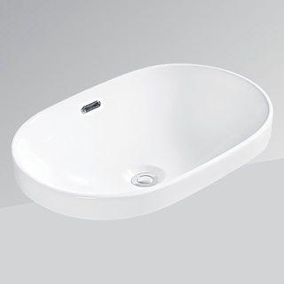 Chậu sứ men trắng, lavabo sứ trắng, chậu lavabo đặt bàn chính hãng EVEREST EV-6011