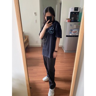 [Thunder] Áo thun tay lỡ form rộng Ulzzang Just Smile dáng unisex, oversize áo phông basic tee