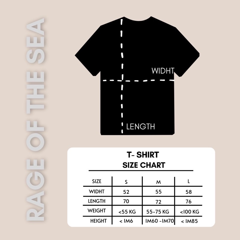 Áo Thun Nam/Nữ "MÀU KEM" Rage Of The Sea Cô Gái