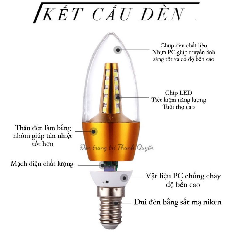 Bóng led quả nhót 5w đuôi E14, E27 trắng, vàng