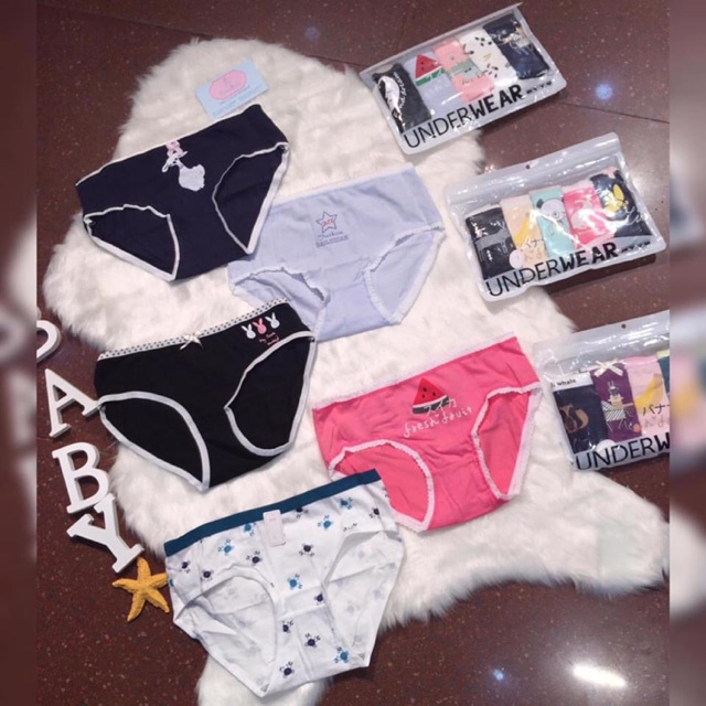 Sét 5 quần chíp hàng xuất dư [ Free size [ 40-50 kg]
