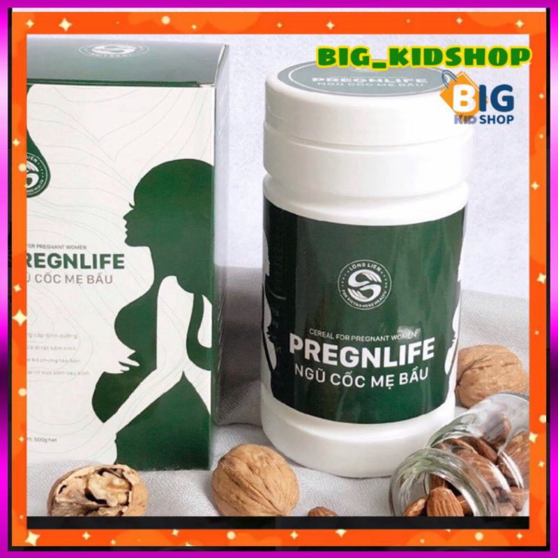 Ngũ Cốc Bà Bầu Pregnlife Cao Cấp Siêu Dinh Dưỡng, Con Tăng Cân Đều Đặn (500gr), 14 Loại Hạt Dinh Dưỡng