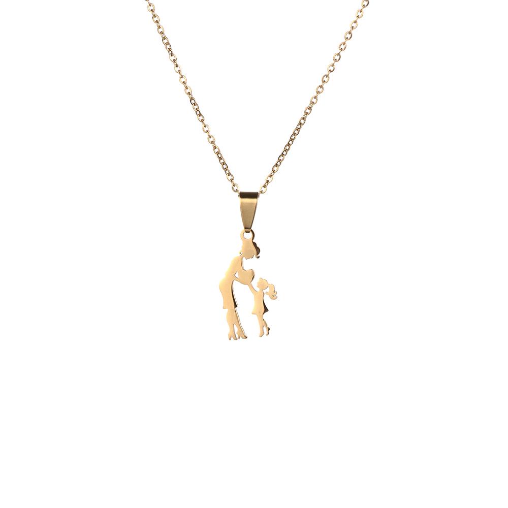 Vòng Cổ ESPO Ngày Của Mẹ|Dây Chuyền Da Mặt Kim Loại Khắc Chữ Mom