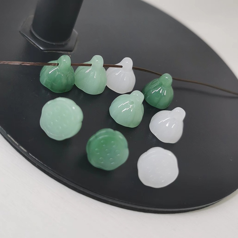 1 charm nhụy sen đá ép dạng treo 12mm nguyên liệu làm trâm làm trang sức cổ trang cosplay cổ phục