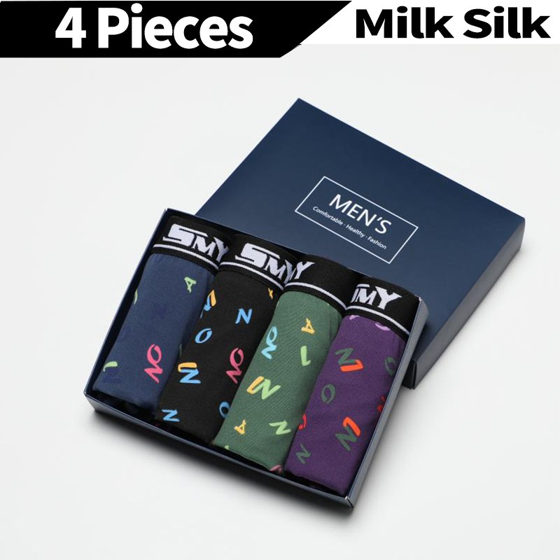 SMY Bộ 4 Chiếc Quần Lót 4 Màu Trong 1 Dành Cho Nam Giới