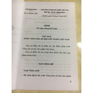 Sách LV1 - Luật chăn nuôi (NXB Chính trị quốc gia sự thật)