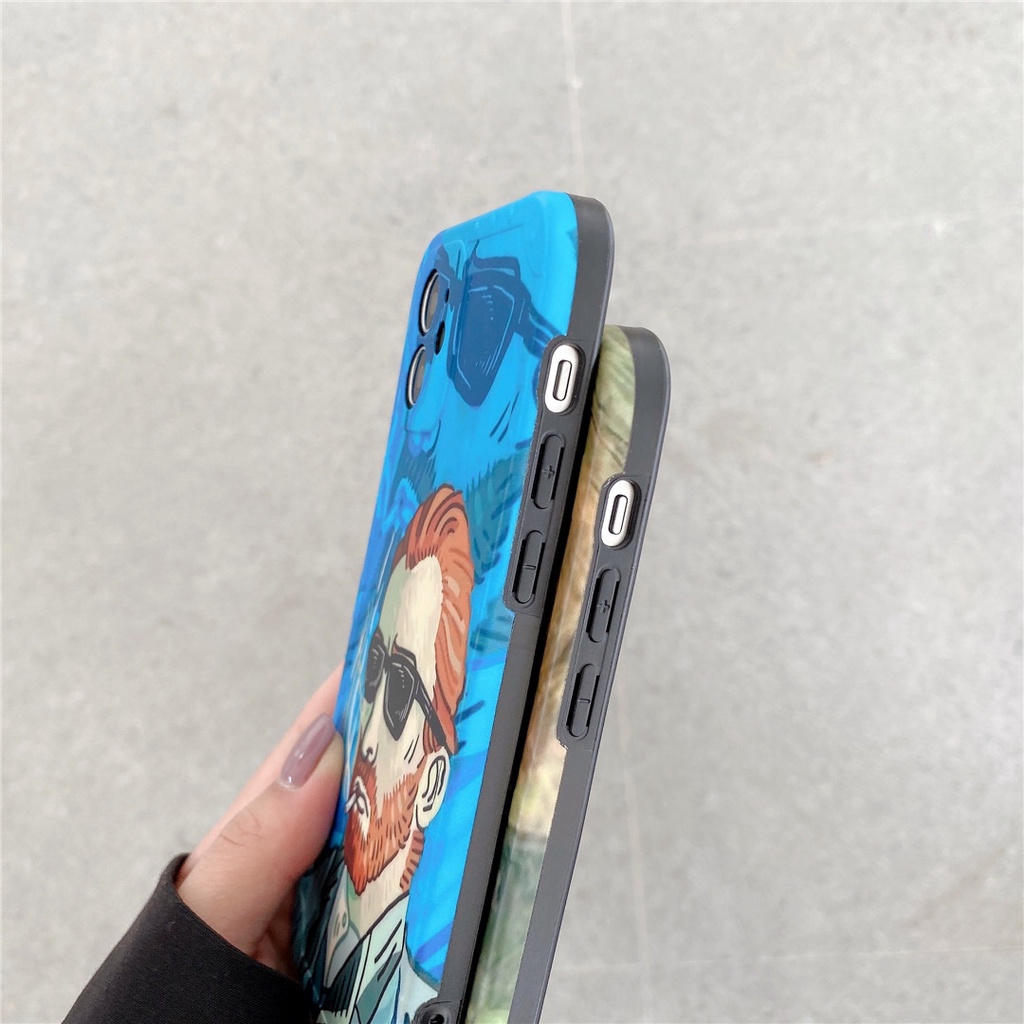 Ốp điện thoại dẻo hình Vincent Van Gogh hoạt hình thích hợp cho Iphone 13 12 mini 11promax 7/8plus se2020 x/xs xr xsmax