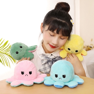 Cute double-sided reversible stuffed octopus