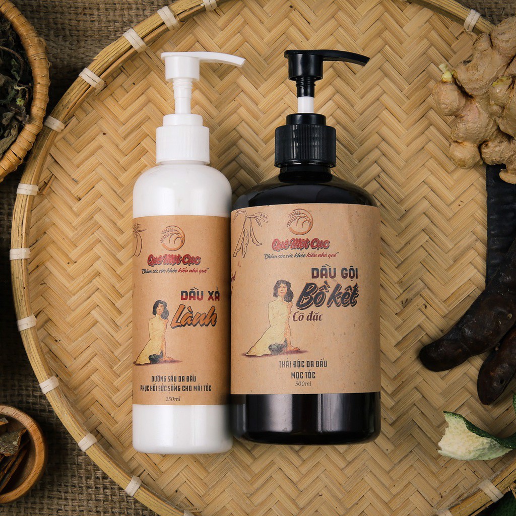 COMBO GỘI XẢ TỰ NHIÊN - CHĂM SÓC TÓC DẦU - SPA QUÊ 1 CỤC - GIÚP TÓC MỀM MƯỢT, DÀY, KHỎE | BigBuy360 - bigbuy360.vn