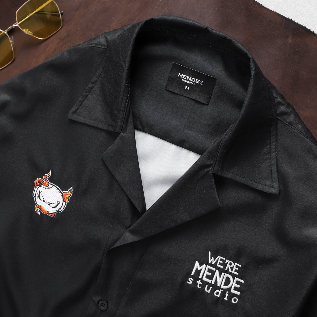 MENDE - Monogram Shirt - Áo sơ mi nam tay ngắn