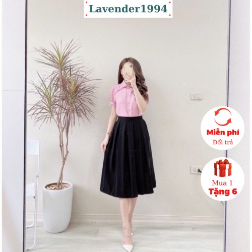 Chân váy xếp ly công sở siêu Hot, chân váy công sở dáng dài trẻ trung, lịch sự | BigBuy360 - bigbuy360.vn