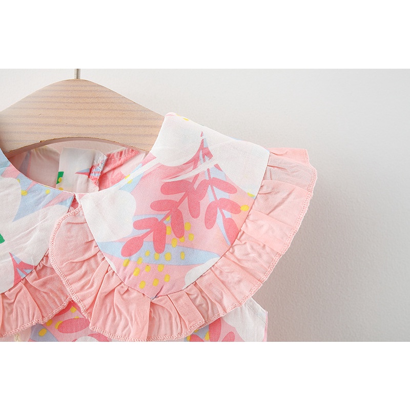 Đầm không tay cổ búp bê kèm túi dành cho bé gái 1-5 tuổi